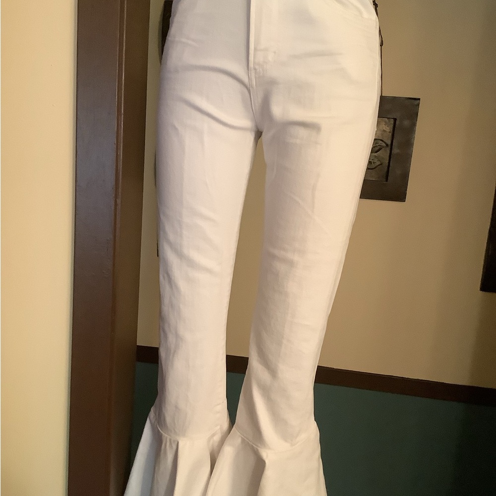Citizens of Humanity Drew Fray White Cropped Jeans 26 (28x27)
